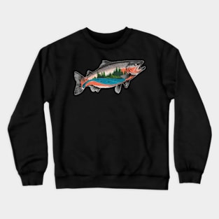 Salmon Fishing Crewneck Sweatshirt